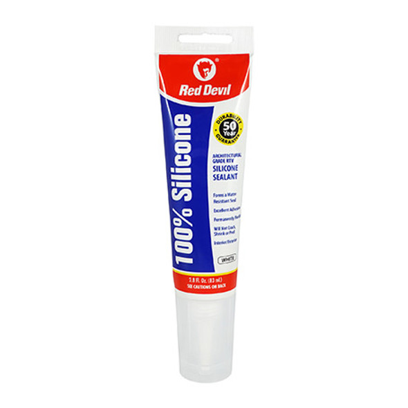 Red Devil [0810] 2.8 oz Multi-purpose 100% Silicone Sealant (White)