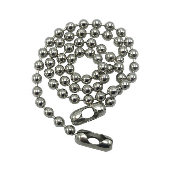 15″ Nickel-Plated Brass Beaded Chain