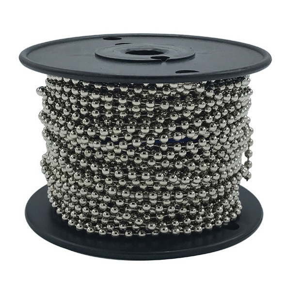 100′ Roll Nickel-Plated Brass Beaded Chain