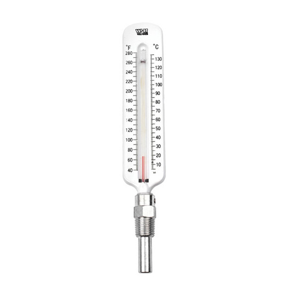 Hot Water Thermometer Straight Steel Well