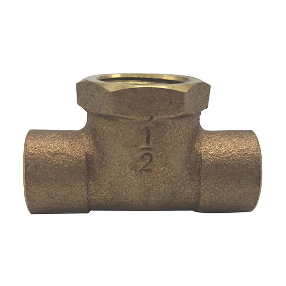 3/4″C X 3/4″C X 1/2″ FIP Cast Brass Adapter Tee