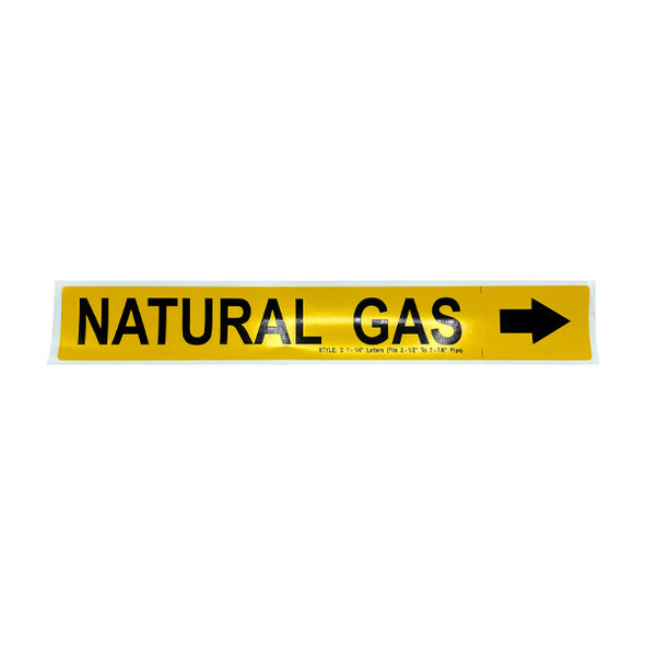 Small Gas Piping Labels (3/4″ X 1 1/4″) with arrow