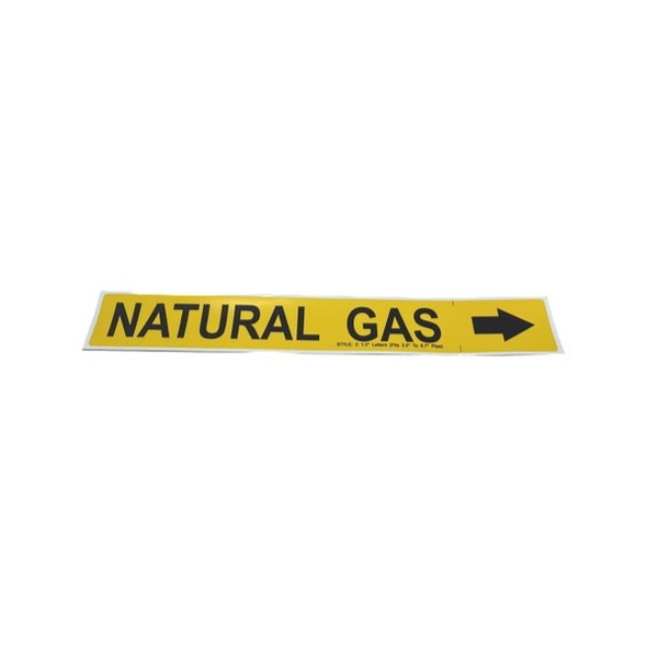 Large Gas Piping Labels (2 1/2″ X 7 7/8″) with arrow