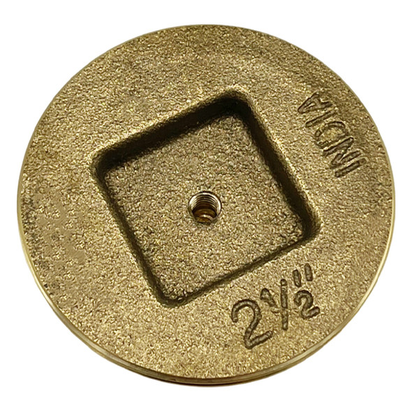 2 1/2″ Brass Countersunk Cleanout Plug – Tapped