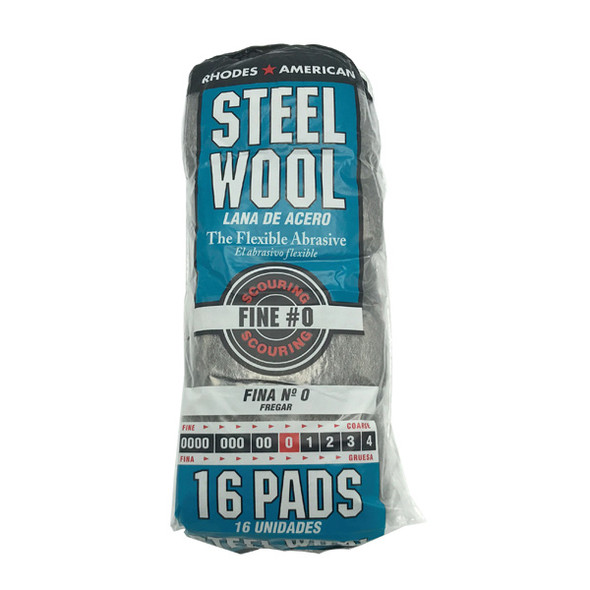 #0 Steel Wool 16 Pad / 6 Sleeves Per Box