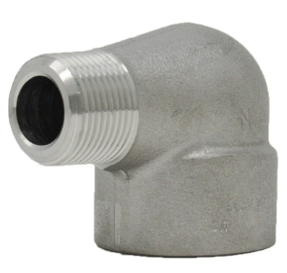 Elbow 90° male-female - NPT thread - 304L - Piping accessory 3000