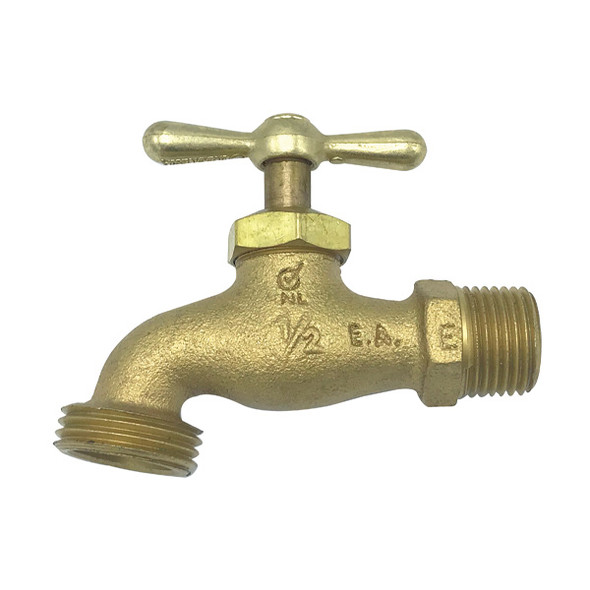 1/2 Rough Brass Male Hose End Bibb – (Lead-Free)