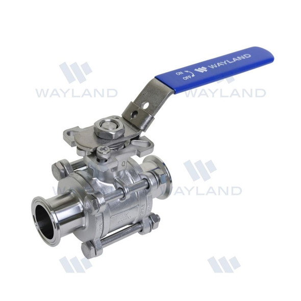 Clamp 3PC Encapsulated 2-Way Ball Valve – PTFE -316L – (BVETC)