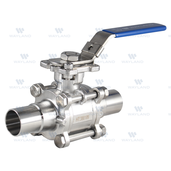 Extended Butt-Weld 3PC Encapsulated 2-Way Ball Valve – PTFE -316L – (BVBWE)