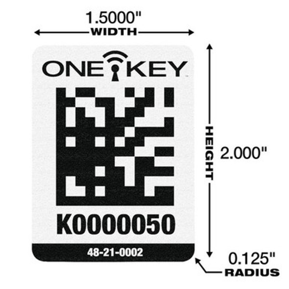 Milwaukee 48-21-0002 ONE-KEY Asset ID Tag  Lg. Plastic Surface