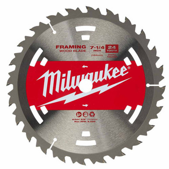 Milwaukee 48-41-0710 7-1/4" 24T Basic Framer Circular Saw Blade