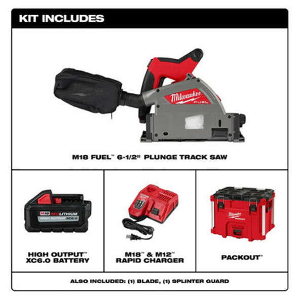 Milwaukee 2831-21 M18 FUEL 6-1/2" Plunge Track Saw Kit