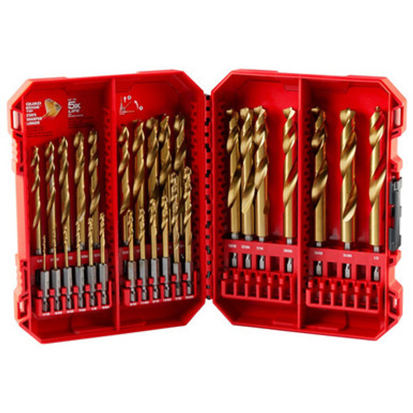 Milwaukee 48-89-4672 SHOCKWAVE Impact Duty RED HELIX Titanium Drill Bit Set - 29PC