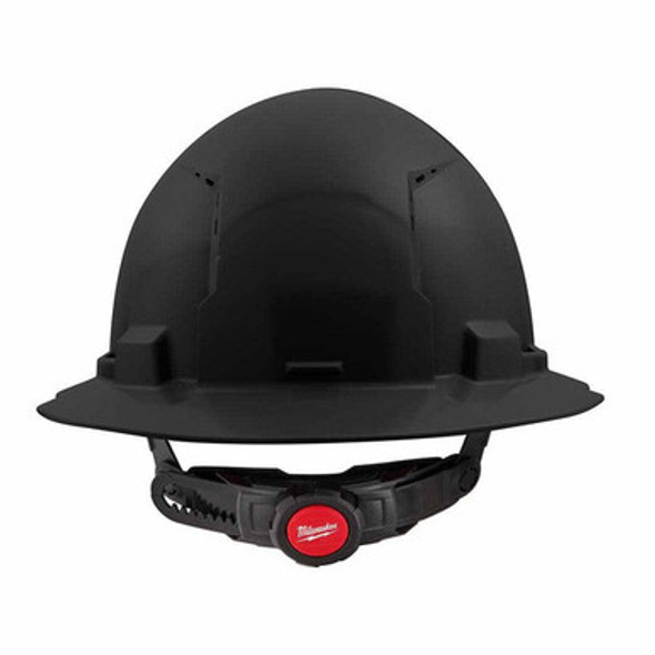 Milwaukee 48-73-1231 Black Full Brim Vented Hard Hat with 6PT Ratcheting Suspension  Type 1 Class C