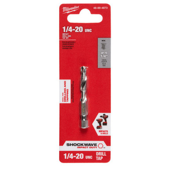 Milwaukee 48-89-4873 SHOCKWAVE 1/4 INC -20 SAE IMPACT DRILL TAP
