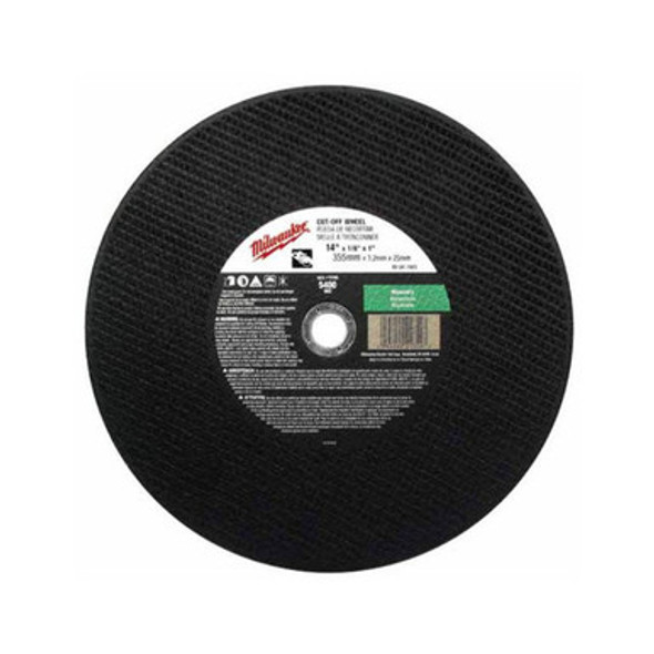Milwaukee 49-94-1475 14" x 1/8" x 1" Cut-Off Wheel (Type 1)