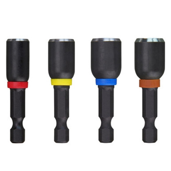Milwaukee 49-66-4562 1-7/8" Shockwave 4-Piece Magnetic Nut Driver Set