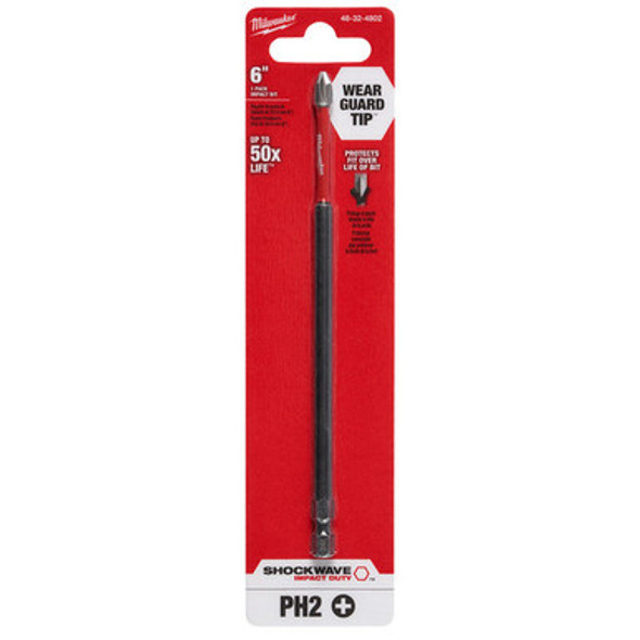 Milwaukee 48-32-4802 SHOCKWAVE 6" PH2 Impact Bit