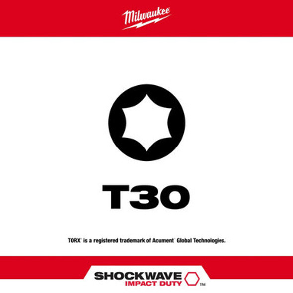 Milwaukee 48-32-4637 Shockwave 1" T30 5PK