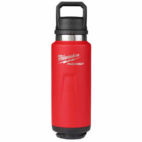 Milwaukee 48-22-8397R PACKOUT 36oz Insulated Bottle with Chug Lid - Red