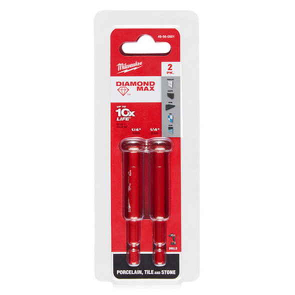 Milwaukee 49-56-0501 DIAMOND MAX 1/4" Diamond Grit Hole Saw 2 PK