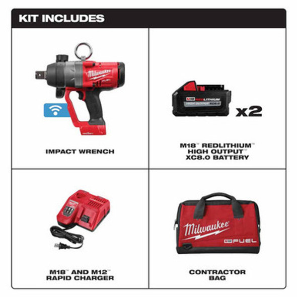 Milwaukee 2867-22 M18 FUEL 1" HTIW w/ ONE-KEY Kit w/ (2) 8.0Ah Batteries
