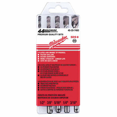 Milwaukee 48-20-7490 SDS+ Bit Assortment 2 Cutter Kit, 5 Pack