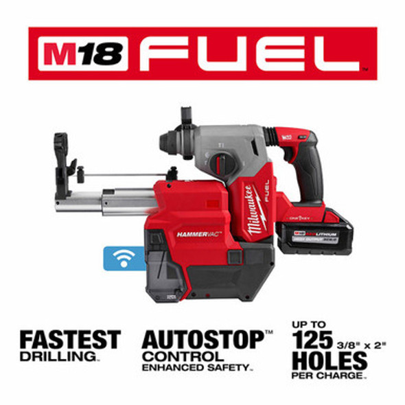 Milwaukee 2914-22DE M18 FUEL 1" SDS Plus Rotary Hammer w/ ONE-KEY Dust Extractor Kit