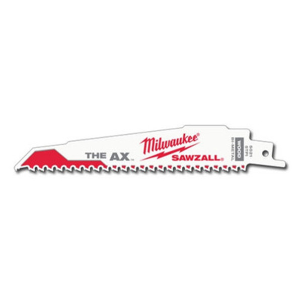 Milwaukee 48-00-8021 6" x 5/8TPI Super Sawzall AX Blade 25-Pack