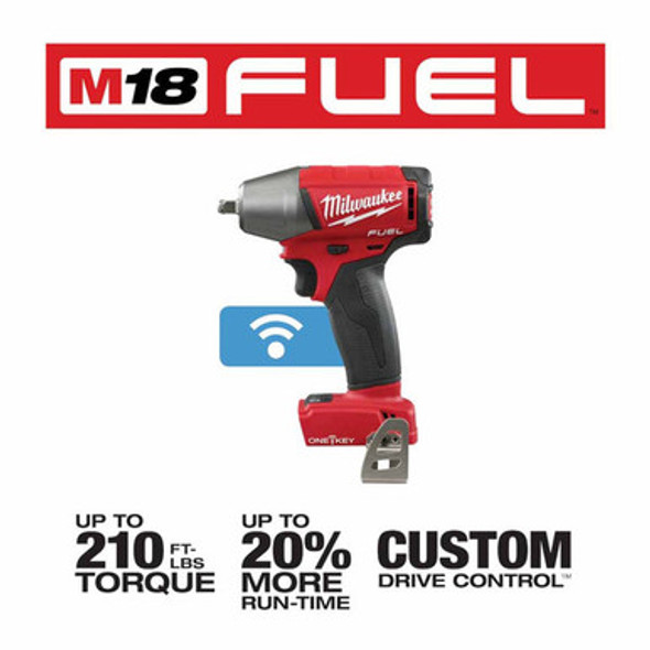 Milwaukee 2758-20 M18 FUEL 3/8" Compact Impact Wrench with Friction Ring with ONE-KEY (Bare)
