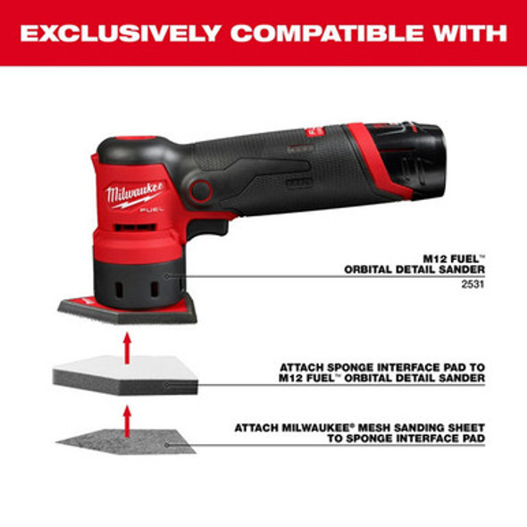 Milwaukee 48-80-5402 Sponge Interface Pad for M12 FUEL Orbital Detail Sander