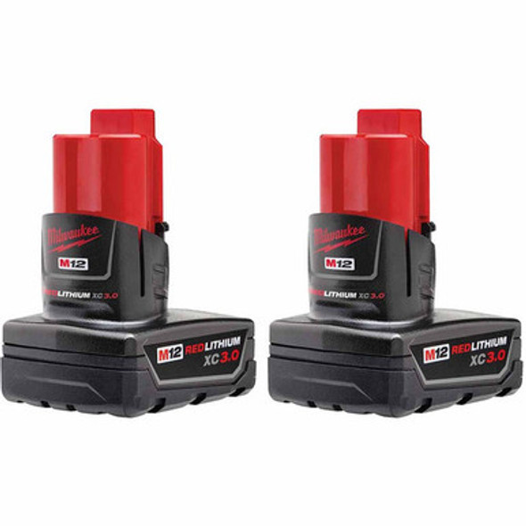 Milwaukee 48-11-2412 M12 XC High Capacity REDLITHIUM Battery Two Pack