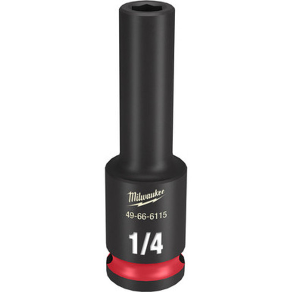 Milwaukee 49-66-6115 SHOCKWAVE Impact Duty 3/8" Drive 1/4" Deep 6 Point Socket