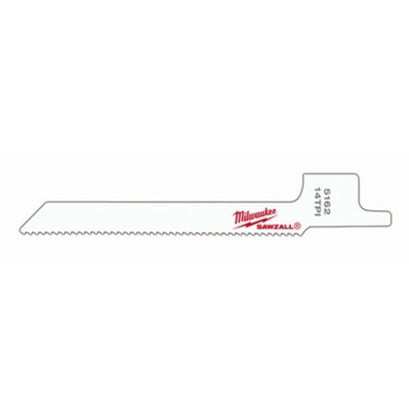 Milwaukee 48-00-5162 3-5/8" x 14TPI Bi-Metal Super Sawzall Blade