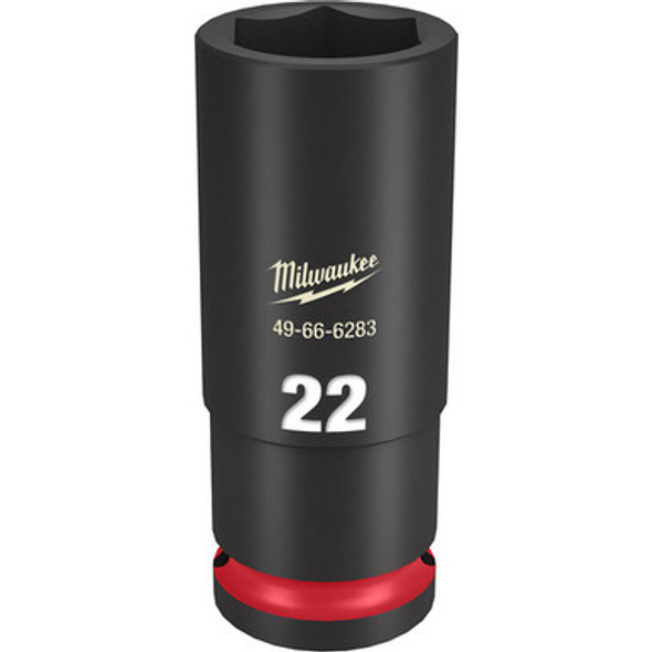Milwaukee 49-66-6283 SHOCKWAVE Impact Duty 1/2"Drive 22MM Deep 6 Point Socket
