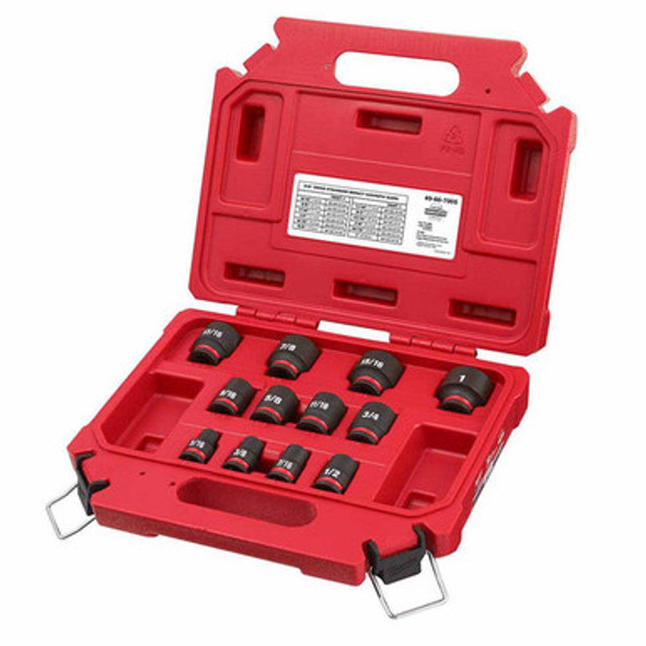 Milwaukee 49-66-7005 12PCSHOCKWAVE Impact Duty 3/8" Drive SAE Standard 6 Point Socket Set