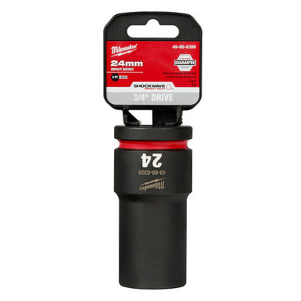 Milwaukee 49-66-6399 SHOCKWAVE Impact Duty 3/4"Drive 24MM Deep 6 Point Socket