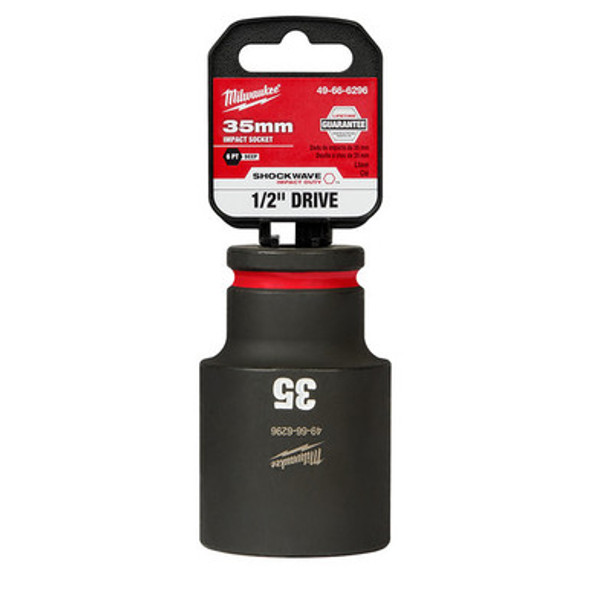Milwaukee 49-66-6296 SHOCKWAVE Impact Duty 1/2"Drive 35MM Deep 6 Point Socket