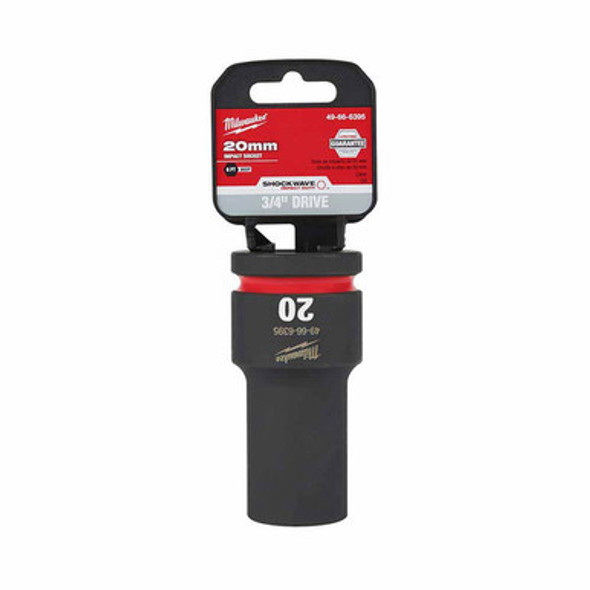 Milwaukee 49-66-6395 SHOCKWAVE Impact Duty 3/4"Drive 20MM Deep 6 Point Socket