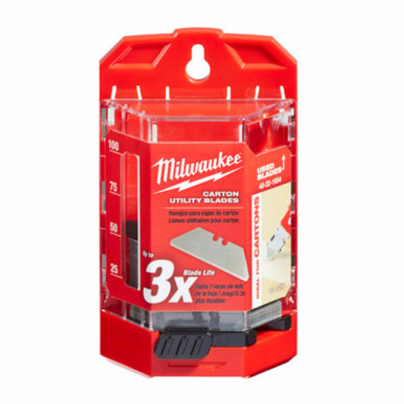 Milwaukee 48-22-1954 50 PC Carton Utility Knife Blades w/ Dispenser
