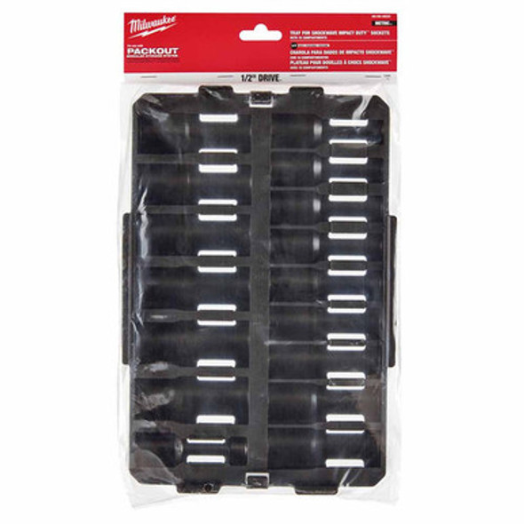 Milwaukee 49-66-6833 Shockwave Impact Duty Socket 1/2" Drive 16-Piece MM Tray Only