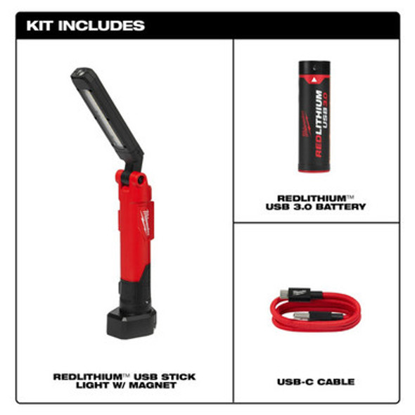 Milwaukee 2128-21 REDLITHIUM USB Stick Light W/ Magnet
