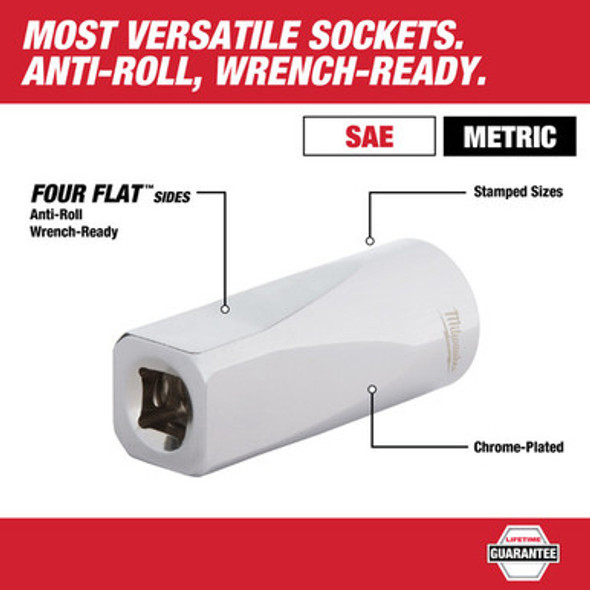 Milwaukee 48-22-9010 47 pc 1/2" Socket Wrench Set  SAE & Metric