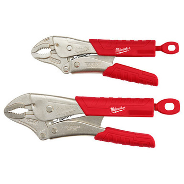 Milwaukee 48-22-3402 2PC 7" & 10" TORQUE LOCK CURVED JAW LOCKING PLIERS SET WITH GRIP