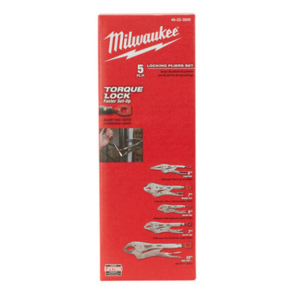 Milwaukee 48-22-3695 5PC TORQUE LOCK LOCKING PLIERS KIT