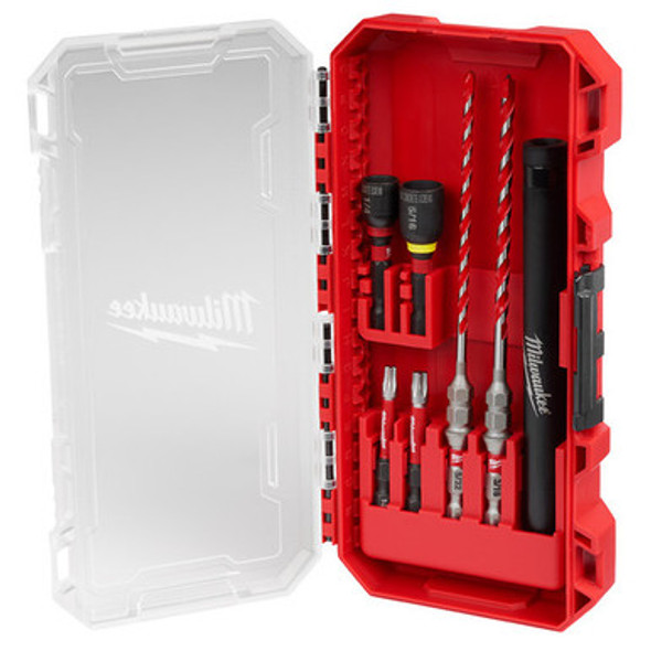 Milwaukee 48-20-9097 7pc. SHOCKWAVE Impact DUTY Carbide Hammer Drill Bit Concrete Screw Install Kit