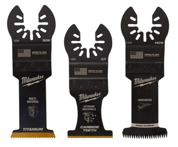 Milwaukee 49-10-9001 MILWAUKEE® OPEN-LOK 3PC ALL PURPOSE MULTI-TOOL BLADE VARIETY PACK