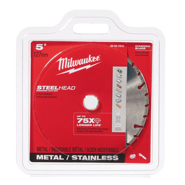Milwaukee 49-93-7810 5" Steelhead Diamond Cut Off Blade