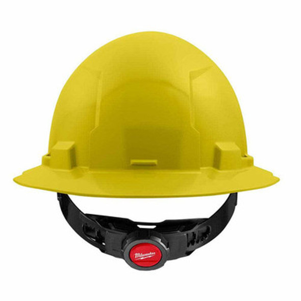 Milwaukee 48-73-1103 Yellow Full Brim Hard Hat with 4PT Ratcheting Suspension  Type 1 Class E