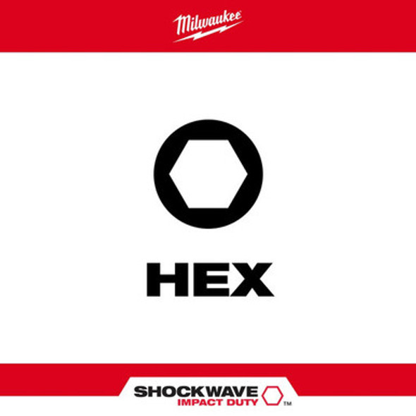 Milwaukee 48-32-4616 SHOCKWAVE 9PC 1" SAE Hex Impact Bit Set